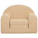 vidaXL Gyerek kanapéágy krém puha plüss