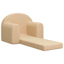 vidaXL Gyerek kanapéágy krém puha plüss