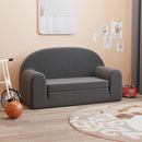 vidaXL 2-személyes antracitszürke puha plüss gyerekkanapéágy