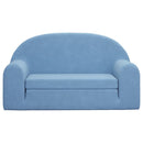 vidaXL 2-személyes kék puha plüss gyerekkanapéágy