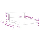 vidaXL kétszemélyes krémszínű puha plüss gyerek kanapéágy