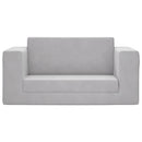 vidaXL 2-személyes világosszürke plüss gyerek kanapéágy