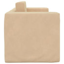 vidaXL kétszemélyes krémszínű puha plüss gyerek kanapéágy