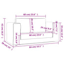 vidaXL kétszemélyes krémszínű puha plüss gyerek kanapéágy