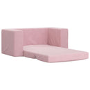 vidaXL 2-személyes rózsaszín puha plüss gyerekkanapéágy