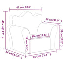 vidaXL világosszürke puha plüss gyerekkanapé