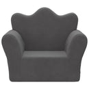 vidaXL antracitszürke puha plüss gyerekkanapé