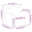 vidaXL Gyermek kanapé krém puha plüss