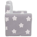 vidaXL 2-személyes világosszürke csillagos puha plüss gyerekkanapé