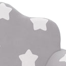 vidaXL 2-személyes világosszürke csillagos puha plüss gyerekkanapé