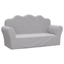 vidaXL 2-személyes világosszürke puha plüss gyerekkanapé