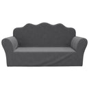 vidaXL kétszemélyes antracitszürke puha plüss gyerekkanapé