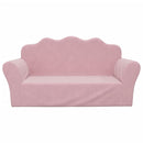 vidaXL kétszemélyes rózsaszín puha plüss gyerekkanapé