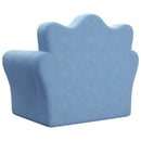 vidaXL kék puha plüss gyerek kanapéágy