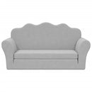 vidaXL 2-személyes világosszürke plüss gyerek kanapéágy