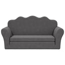 vidaXL 2-személyes antracitszürke puha plüss gyerekkanapéágy