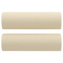 vidaXL 3 személyes krémszínű szövet kanapé díszpárnákkal 180 cm