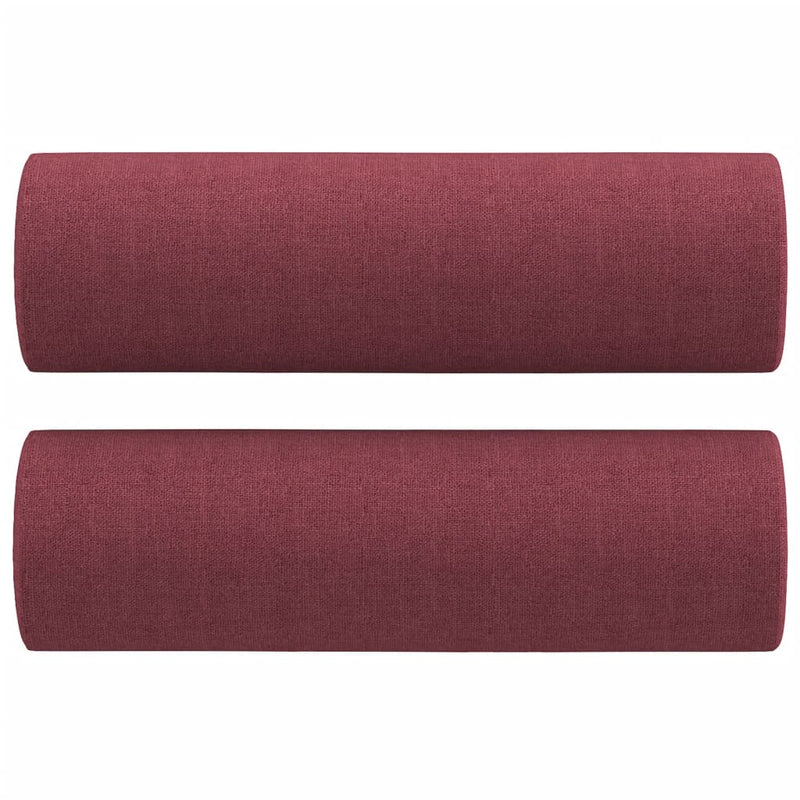 vidaXL 2 személyes bordó szövet kanapé díszpárnákkal 140 cm