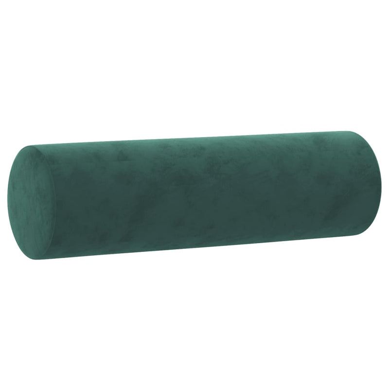 vidaXL 2 személyes sötétzöld bársony kanapé díszpárnákkal 140 cm