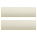 vidaXL 3 személyes krémszínű bársony kanapé díszpárnákkal 180 cm