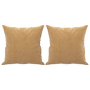 vidaXL 2 személyes barna bársony kanapé díszpárnákkal 120 cm