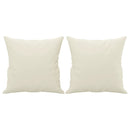 vidaXL 2 személyes krémszínű bársony kanapé díszpárnákkal 120 cm