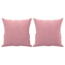 vidaXL 3 személyes rózsaszín bársony kanapé díszpárnákkal 180 cm