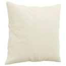 vidaXL 3 személyes krémszínű bársony kanapé díszpárnákkal 180 cm