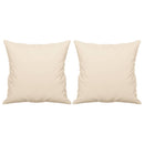 vidaXL 2 személyes bézs mikroszálas szövetkanapé párnákkal 120 cm