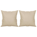 vidaXL 2 személyes krémszínű mikroszálas szövetkanapé párnákkal 140 cm