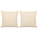 vidaXL 2 személyes bézs mikroszálas szövetkanapé párnákkal 140 cm