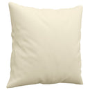 vidaXL 2 személyes krémszínű műbőr kanapé díszpárnákkal 120 cm