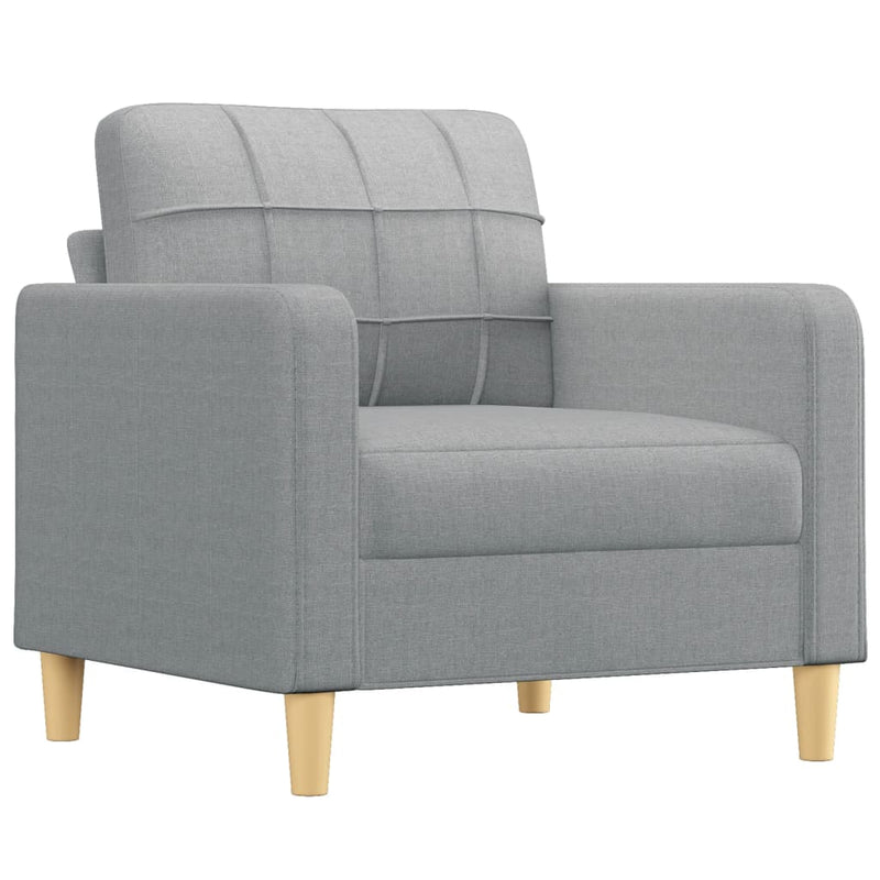 vidaXL világosszürke szövet kanapéfotel lábtartóval 60 cm