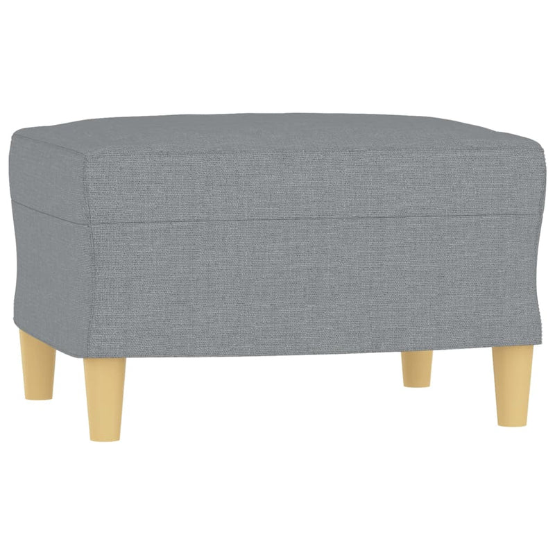 vidaXL világosszürke szövet kanapéfotel lábtartóval 60 cm