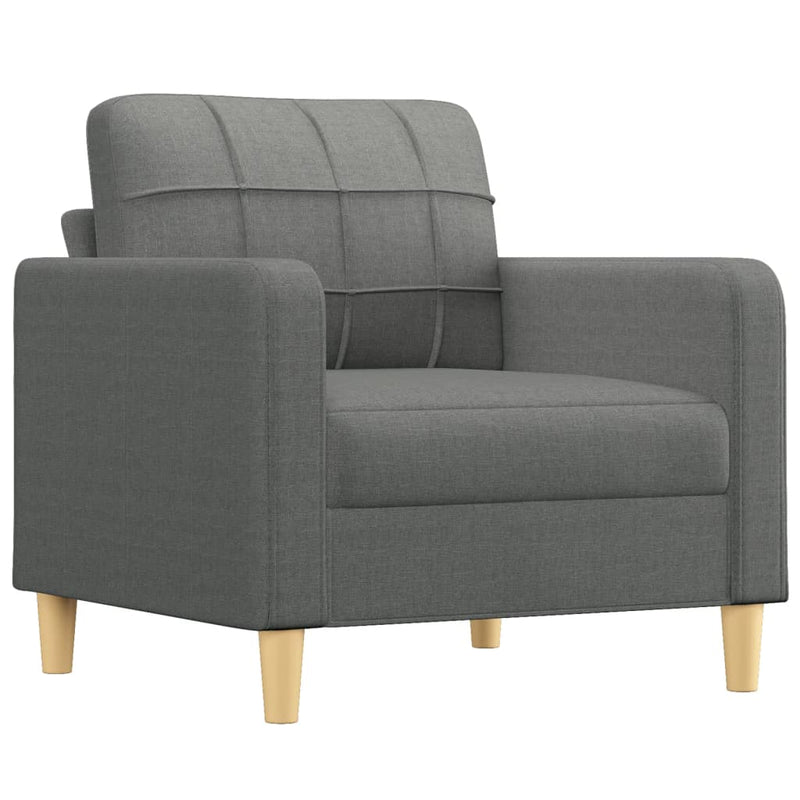 vidaXL sötétszürke szövet kanapéfotel lábtartóval 60 cm