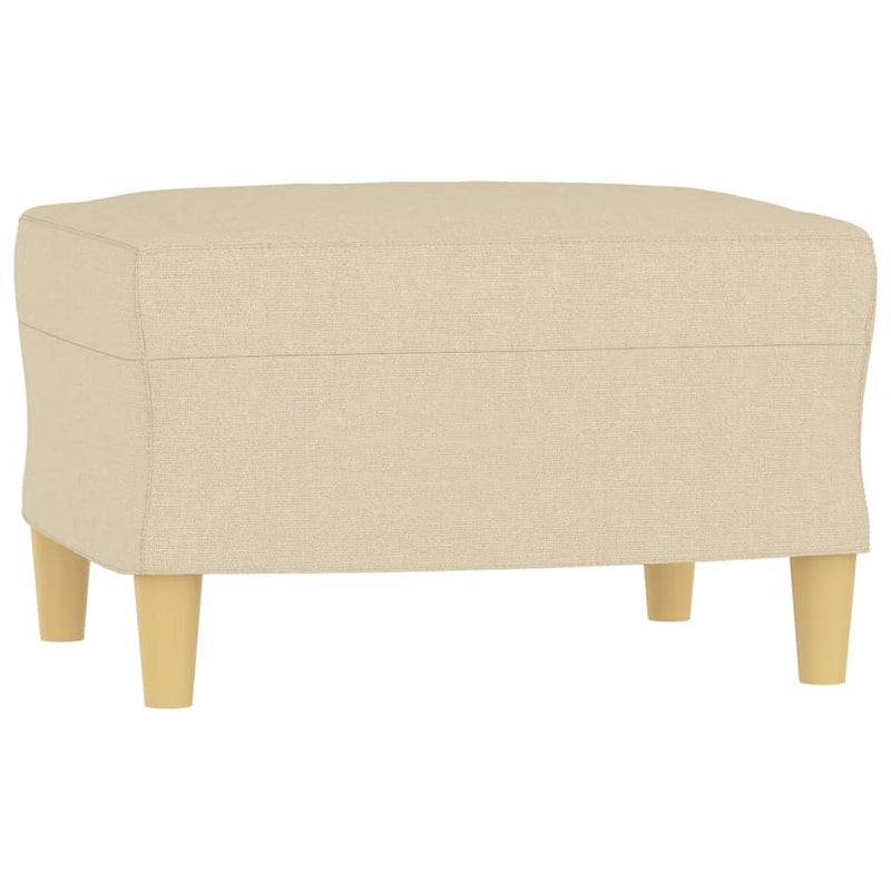 vidaXL krémszínű szövet kanapéfotel lábtartóval 60 cm