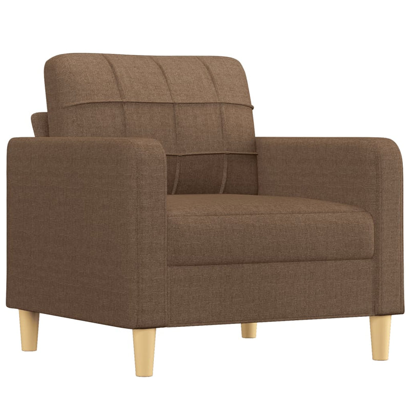 vidaXL barna szövet kanapéfotel lábtartóval 60 cm