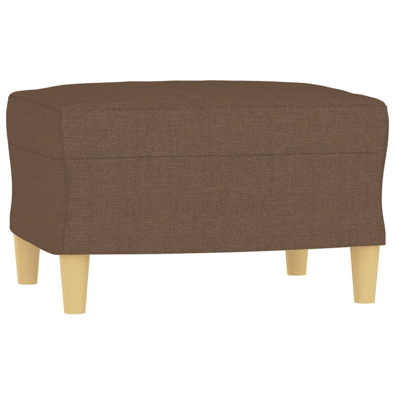 vidaXL barna szövet kanapéfotel lábtartóval 60 cm