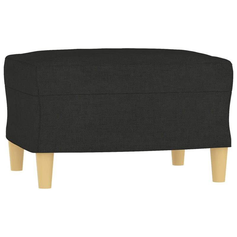 vidaXL fekete szövet kanapéfotel lábtartóval 60 cm
