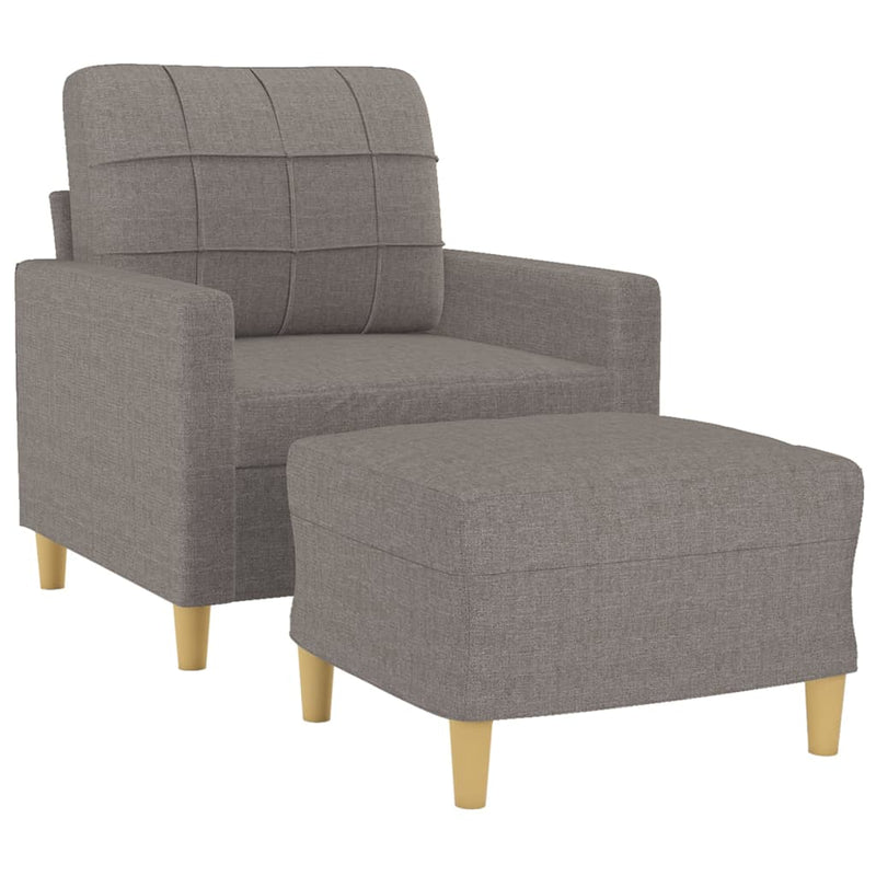 vidaXL tópszínű szövet kanapéfotel lábtartóval 60 cm