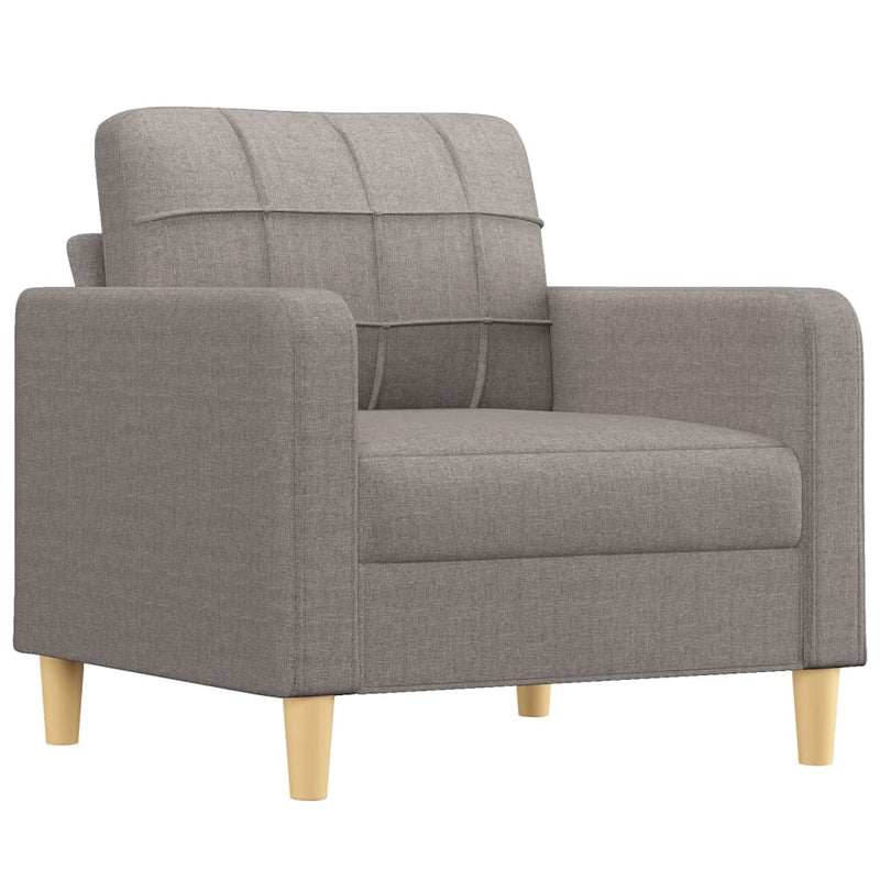 vidaXL tópszínű szövet kanapéfotel lábtartóval 60 cm