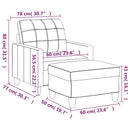 vidaXL bordó műbőr kanapéfotel lábtartóval 60 cm