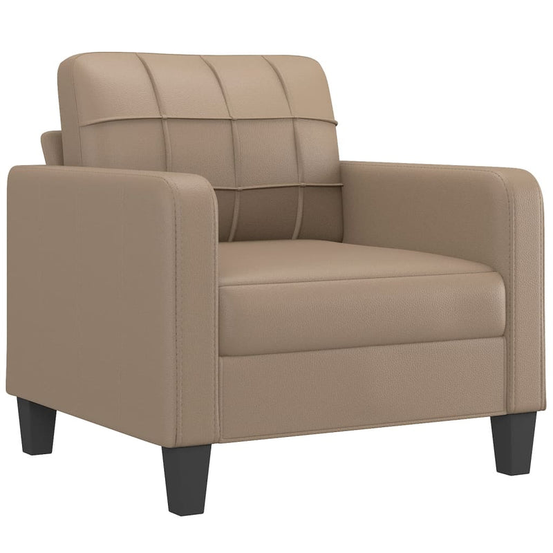 vidaXL kávészínű műbőr kanapéfotel lábtartóval 60 cm