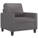 vidaXL szürke műbőr kanapéfotel lábtartóval 60 cm