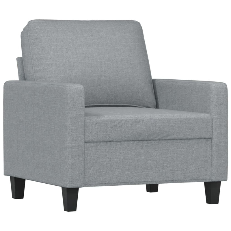 vidaXL világosszürke szövet kanapéfotel lábtartóval 60 cm