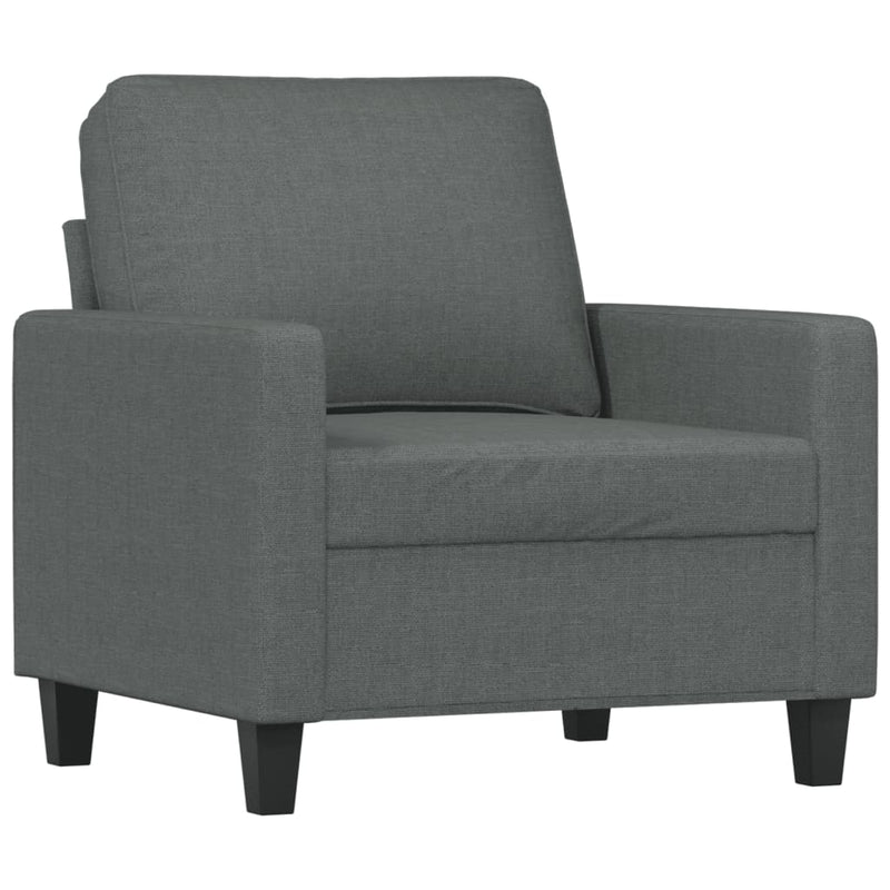 vidaXL sötétszürke szövet kanapéfotel lábtartóval 60 cm