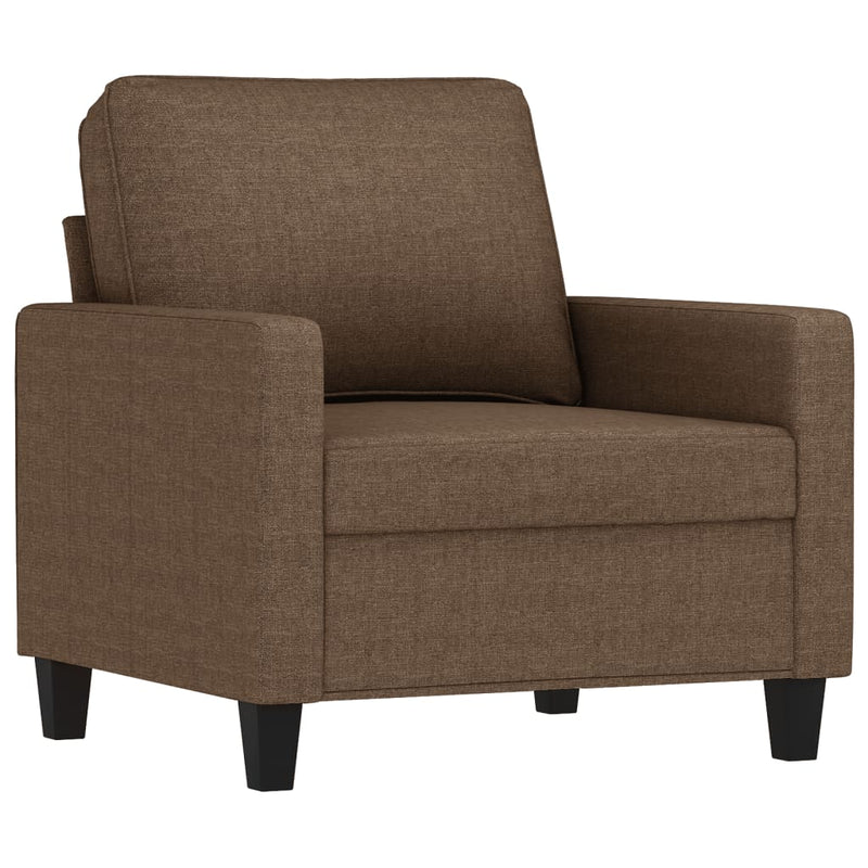 vidaXL barna szövet kanapéfotel lábtartóval 60 cm
