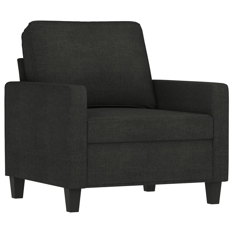 vidaXL fekete szövet kanapéfotel lábtartóval 60 cm