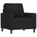 vidaXL fekete bársony kanapéfotel lábtartóval 60 cm