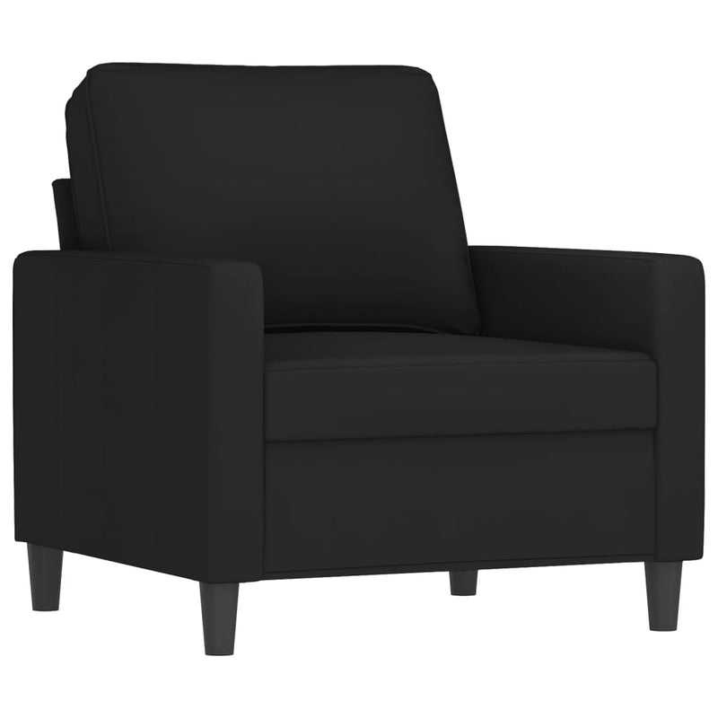 vidaXL fekete bársony kanapéfotel lábtartóval 60 cm